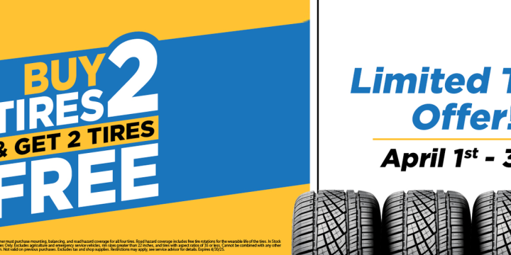 Buy 2 Tires Get 2 Free